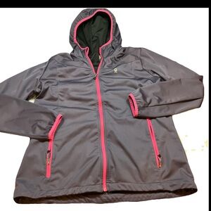 Little Donkey Andy Purple Pink HOODED JACKET ZIP UP Warm Women’s  XL Zip Pockets